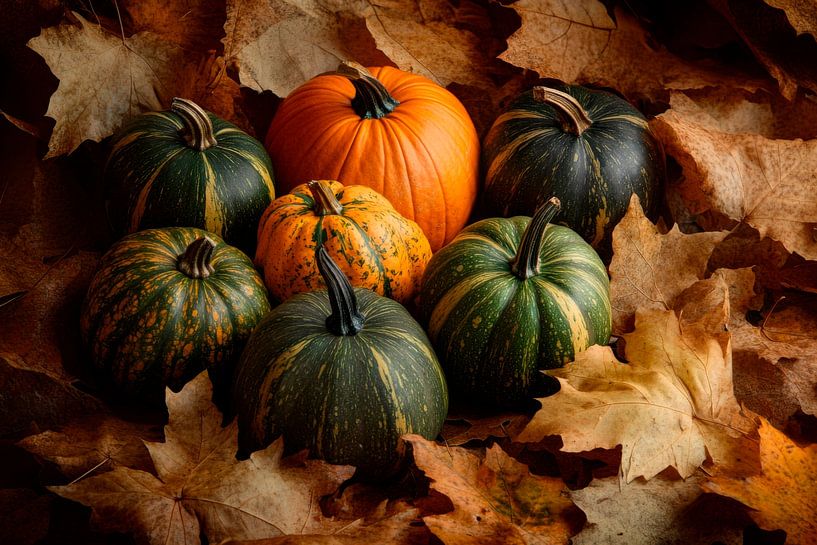 Herbstliche Kürbisse von Poster Art Shop