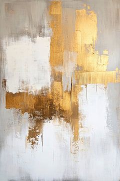 Gold abstract painting with texture by Art & Soul Creations