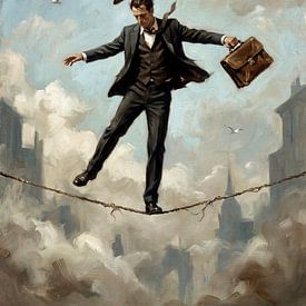 Das Gleichgewicht auf dem Drahtseil des Lebens von Jan Keteleer