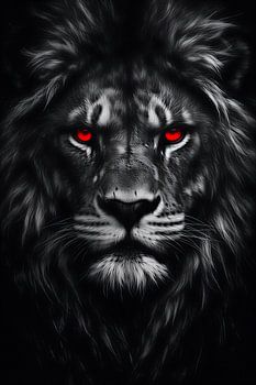 Tête de lion majestueux