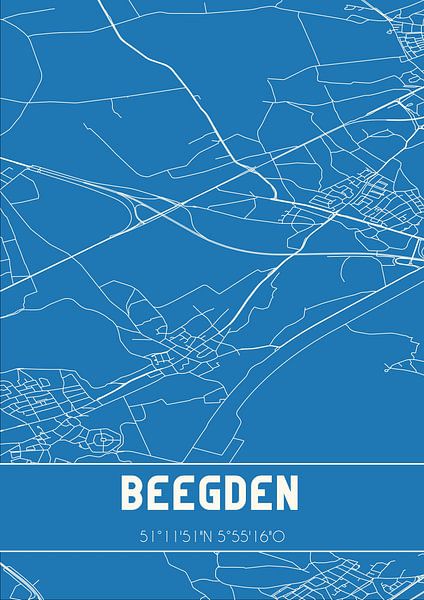 Blueprint | Map | Beegden (Limburg) by Prints of Place