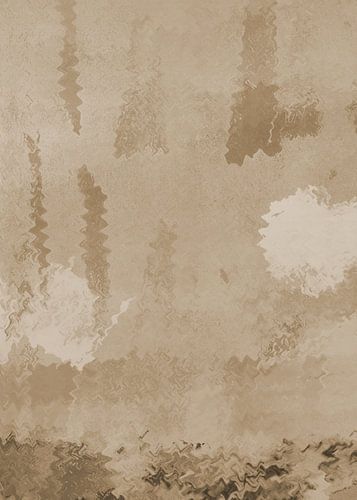 Paysage wabi-sabi en beige et brun II