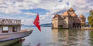 Kasteel Chillon aan het meer van Genève in Zwitserland