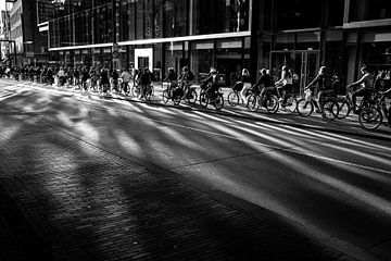 Utrecht fietsstad zwart wit van PIX STREET PHOTOGRAPHY