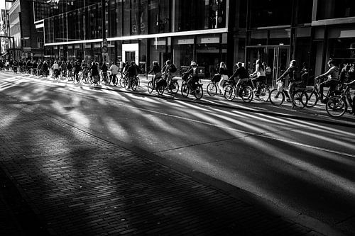 Utrecht cycling city black and white by PIX STREET PHOTOGRAPHY