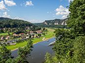 Uitzicht op de Elbe in het Elbezandsteengebergte van Animaflora PicsStock thumbnail