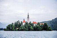 Église au milieu du lac de Bled, Slovénie