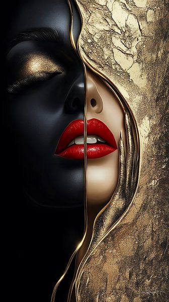 gold - black - red by Gelissen Artworks