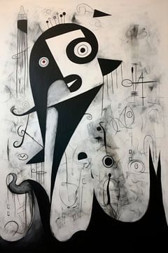 Abstrait, minimalisme, noir et blanc sur Joriali Art abstrait
