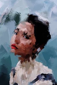 Portrait abstrait : "Don't you forget about me" sur Carla Van Iersel