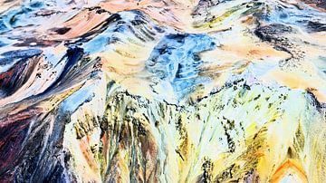The Andes in South America from above mixed media