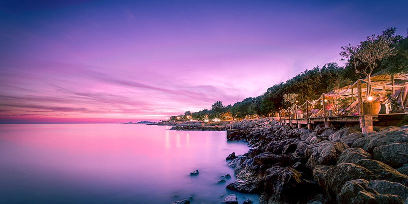 Camping Bijela Uvala in Porec Kroatie bij nacht van Sven van der Kooi (kooifotografie)