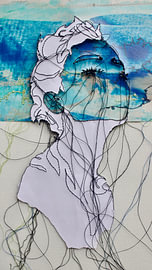 'Have your Head in the Clouds' - Frau aus Draht. von Kim Rijntjes