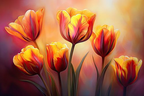 Colourful tulips