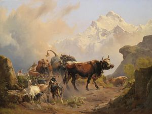 Johann Nepomuk Rauch, Almabtrieb, 1845