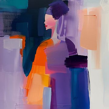 Vrouw in Kleurvlakken van Color Square