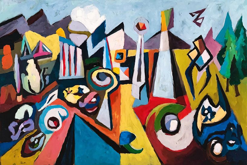 Colourful abstract shapes and symbols by Art & Soul Creations
