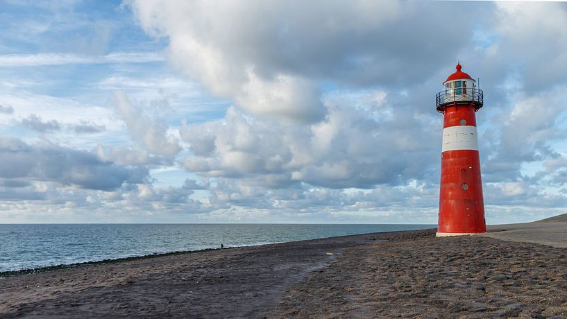 Leuchtturm Noorderhoofd bei Westkapelle Zeeland von Menno Schaefer