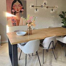 Photo de nos clients: Portrait coloré, moderne et abstrait par Carla Van Iersel, sur ArtFrame