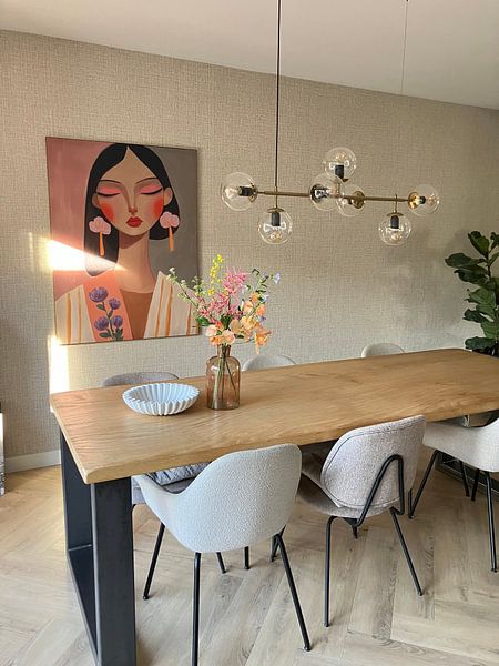 Kleurrijk, modern en abstract portret