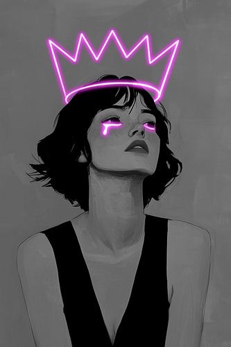 Königin in Neonpink