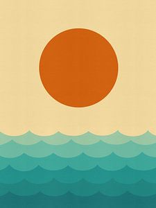 Plage au coucher du soleil