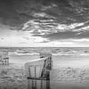 Strand von Heringsdorf auf der Insel Usedom in schwarzweiss. von Manfred Voss, Schwarz-weiss Fotografie