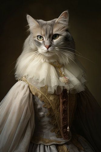 Chat/pussy en style baroque