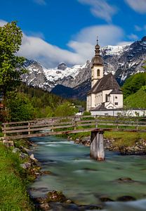 St Sebastian Church in the Bavarian Alps, Germany by Adelheid Smitt