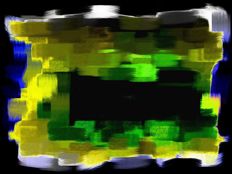 Abstrait bleu jaune vert par Maurice Dawson