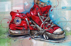 Converse All Stars schilderij van Jos Hoppenbrouwers