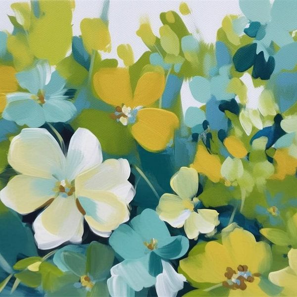 Frische Sommerblumen Wiese 1 von Floral Abstractions