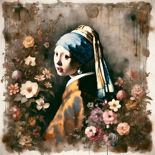 Meisje met parel in de tuin