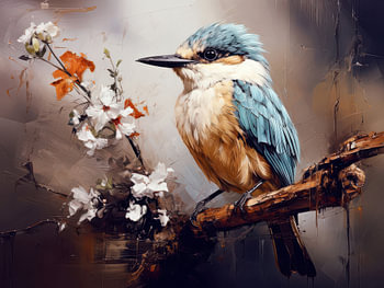 Vogel Olieverfschilderij