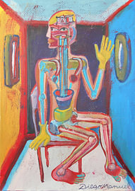 man sitting on a chair by Diego Manuel Rodriguez