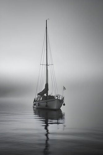 Boot in de mist