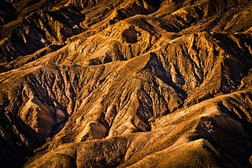 Abstract erosion landscape at Zabriskie Point in Death Valley Nation Park USA by Dieter Walther