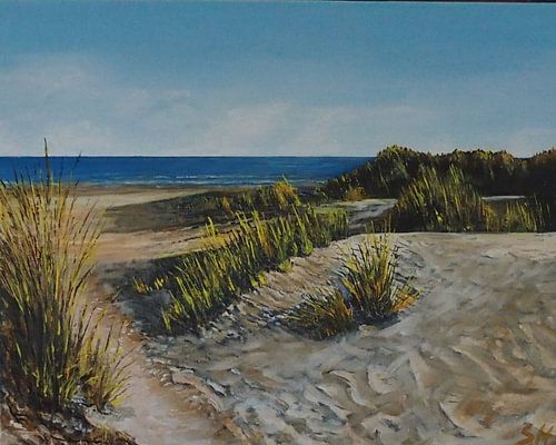 Landscape painting dunes by Huber ART