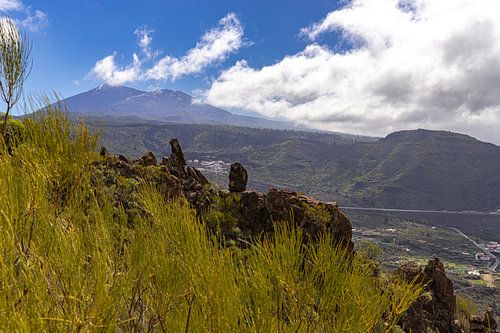 View to Teide in clouds