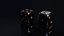 Dice portrait gold panorama