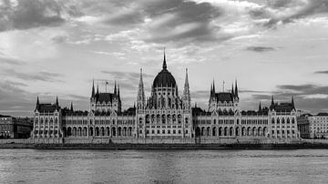 The Hungarian Parliament in Budapest on the Danube by Roland Brack