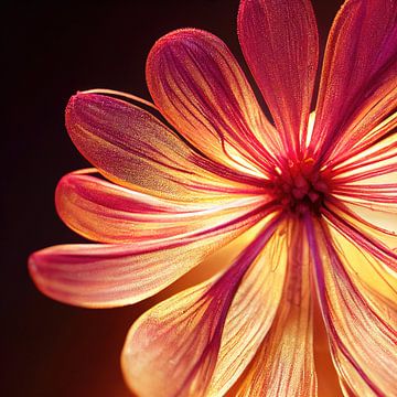 Macro Burmanns Zonnedauwbloem van Chromatic Fusion Studio
