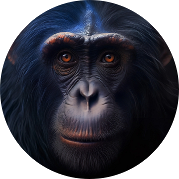 Blauwe chimpansee van YArt