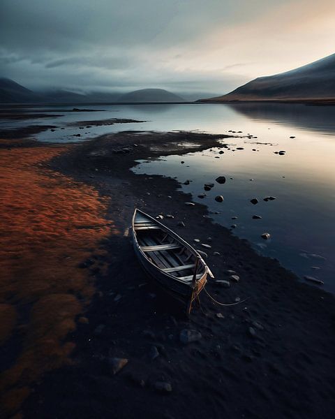 Bateau sur la plage par fernlichtsicht