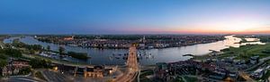 Kampen Frühlings-Sonnenuntergang Luftaufnahme