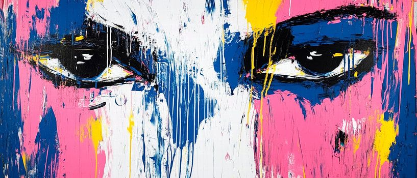 Colour-intensive portrait - expressive by Poster Art Shop