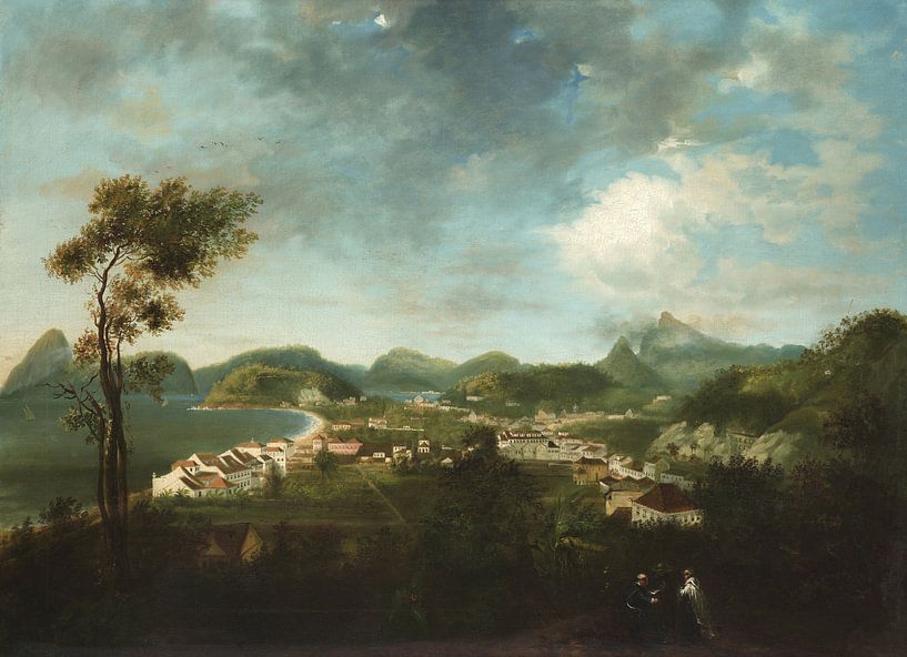 Catete and Flamengo Beach View from Gloria, Kopisch August by Masterful Masters