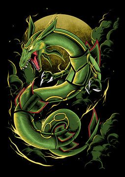 Rayquaza Dragon légendaire sur Bulukumis Studio