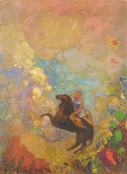 Muse on Pegasus, Odilon Redon by Meesterlijcke Meesters