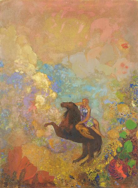 Muse on Pegasus, Odilon Redon by Masterful Masters